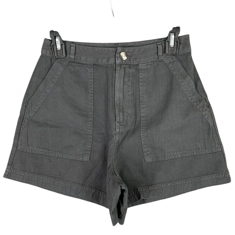 Universal Thread Shorts Womens 2 Black High Waist Chino 4" Inseam Casual Minimal